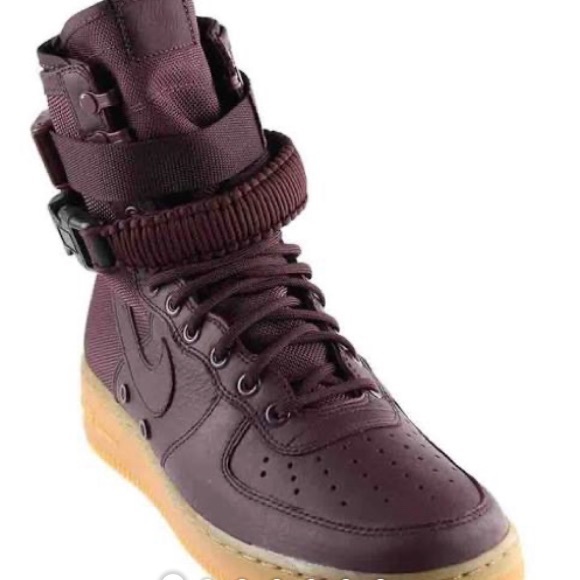 maroon nike high tops